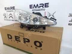 Peugeot 207 Mercekli Far Sağ 620696 DEPO