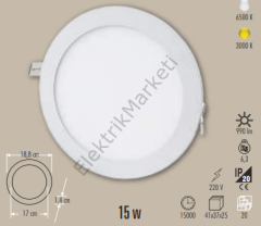 Cata CT-5148 15W 6500K Beyaz Slim Led Panel