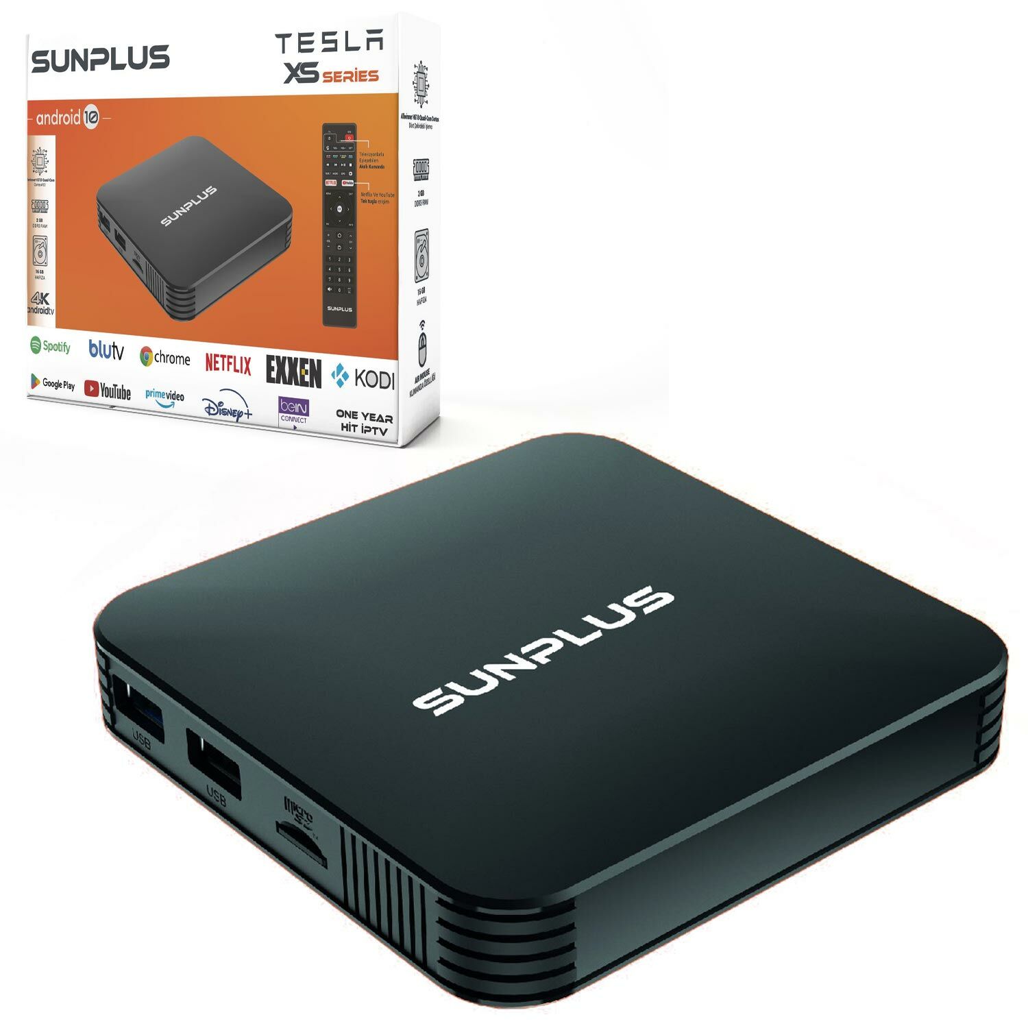 SUNPLUS TESLA XS Android Tv Box 2+16GB