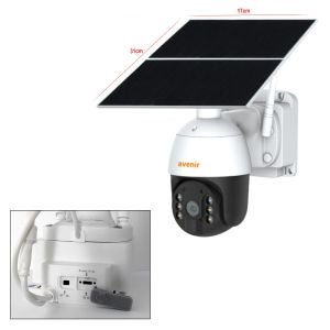 AVENİR AV-S424 Dome Solar Smart Güvenlik Kamerası 2mp 3.6mm Wi-Fi Ptz Renkli Gece Görüş Harekete Duyarlı