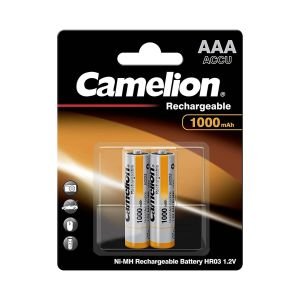 ŞARJLI PİL AAA İNCE 1000MAH Nİ-MH (2 ADET) CAMELION