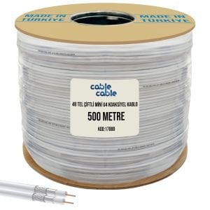 ANTEN KABLOSU RG58/U4 MİNİ ÇİFTLİ 500MT CABLECABLE