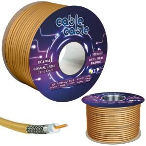 CABLECABLE Anten Kablosu Rg6 U4 1.02mm 64 Tel Goldplus 100 Metre