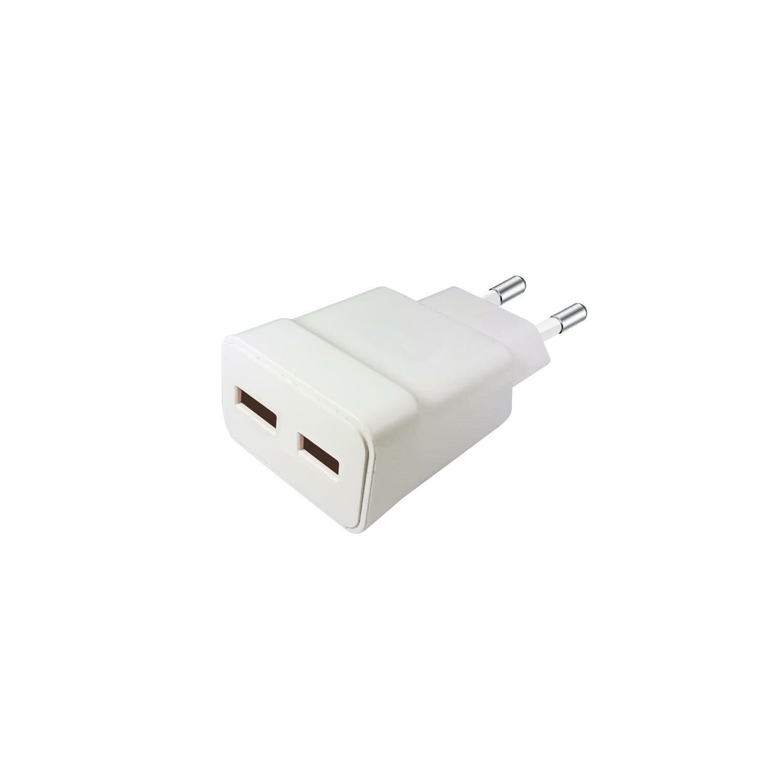 BOŞ ADAPTÖR KUTUSU CEP ŞARJ UYGUN 2XUSB BEYAZ TIRNAKLI