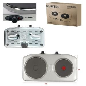 ELEKTRİKLİ OCAK 2 GÖZ 2500W KUMTEL HOTPLATE LX-7021