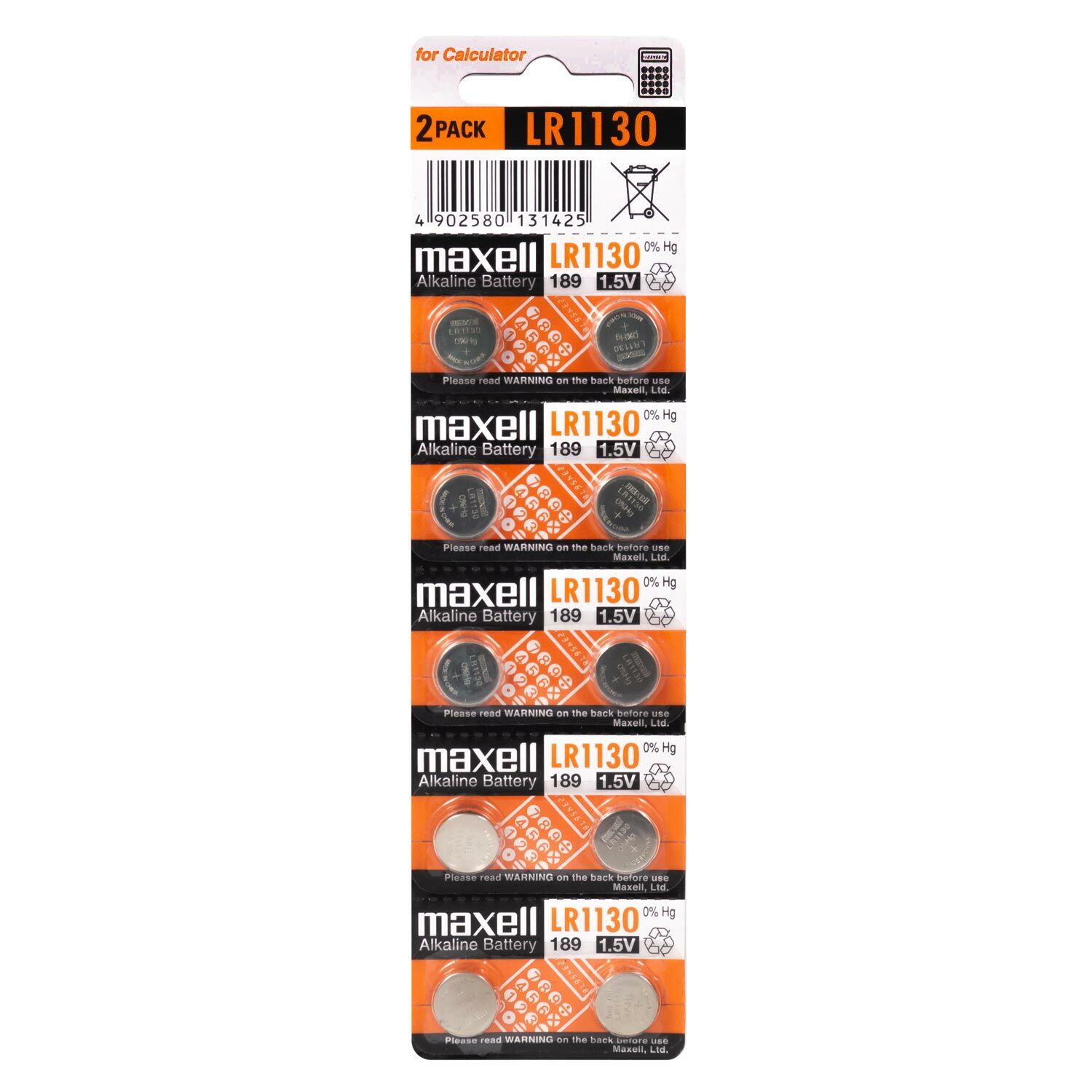 PİL DÜĞME 189 LR1130 1.5V (10 ADET) MAXELL