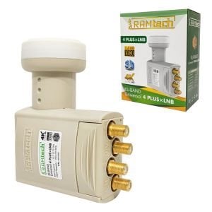 LNB DÖRTLÜ SANTRAL (QUATTRO) GOLD 0.1DB 3D 4K RAMTECH PLUS