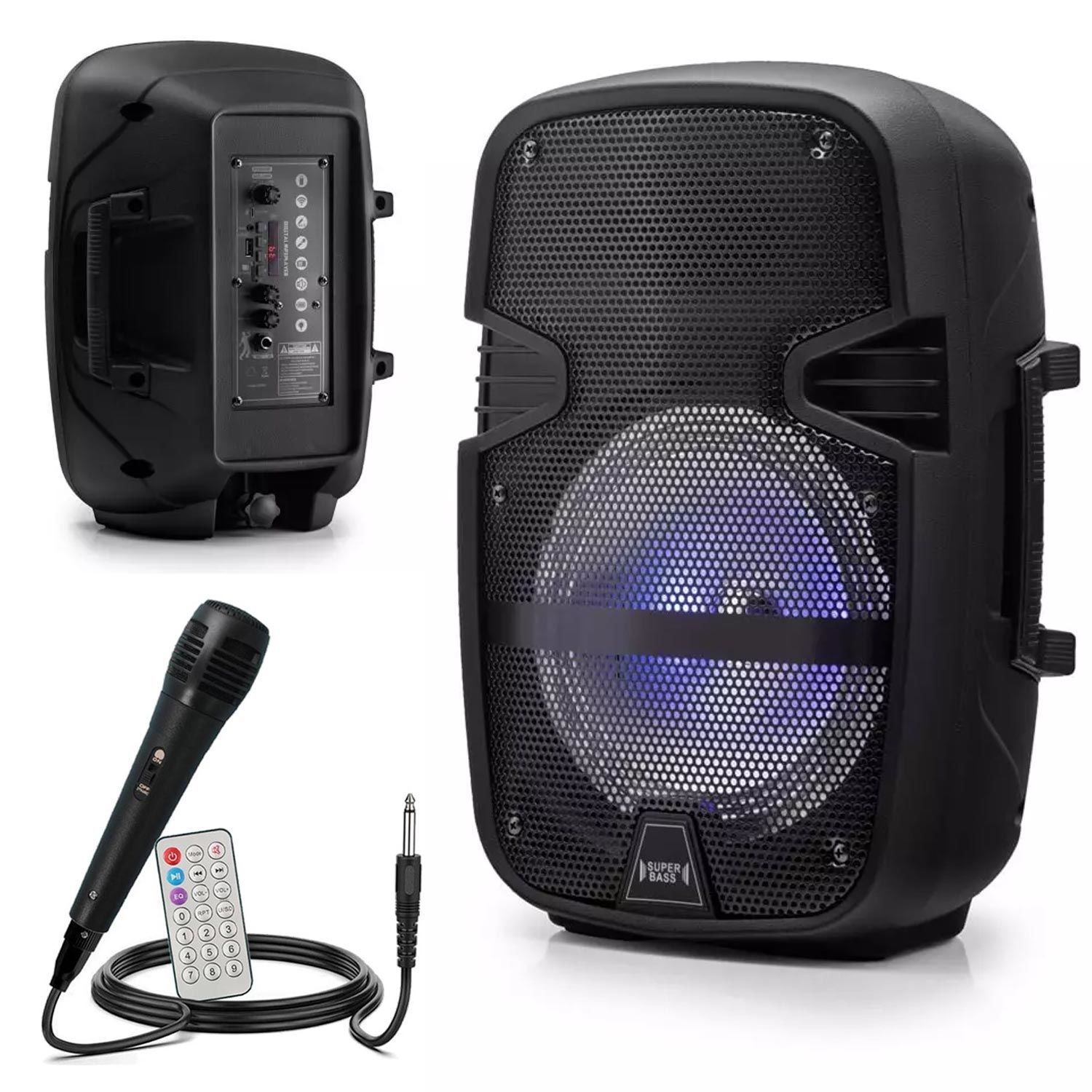 AKTİF SEYYAR ANFİ EL MİKROFONLU 20CM 10W BT/USB/SD LEDLİ LT-899