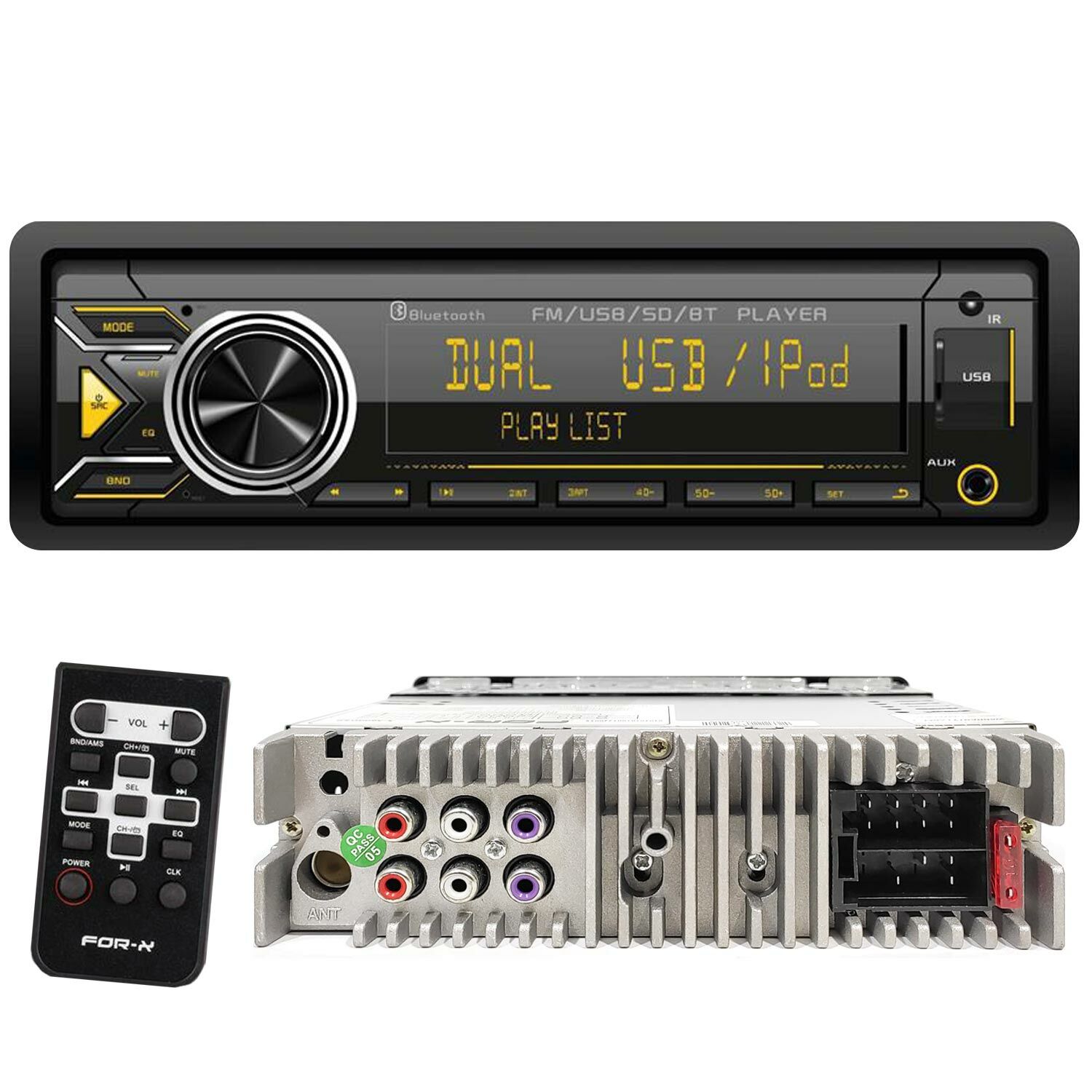 OTO TEYP 4X60W BT/XUSB/FM/AUX 7 RENKLİ FOR-X X-5600DSP