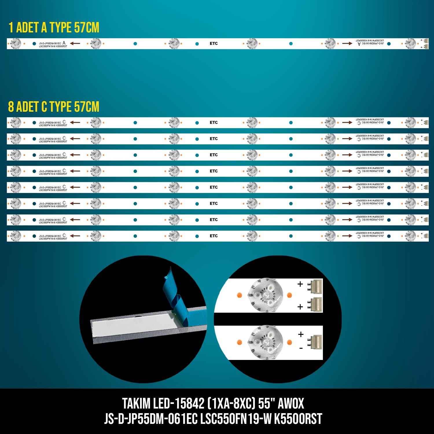 TAKIM LED-42 (1XA-8XC) 55 AWOX JS-D-JP55DM-061EC LSC550FN19-W K5500RST ETC