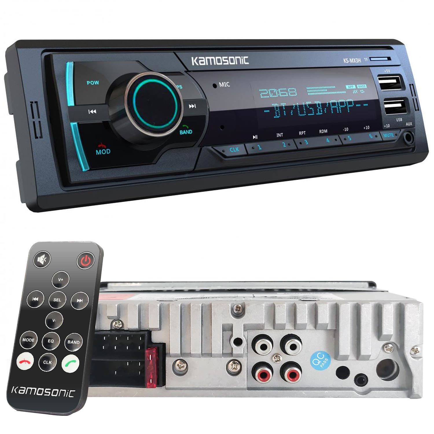 KAMOSONIC KS-MX3H OTO TEYP 4X50 WATT BLUETOOTH MOBİL APLİKASYON