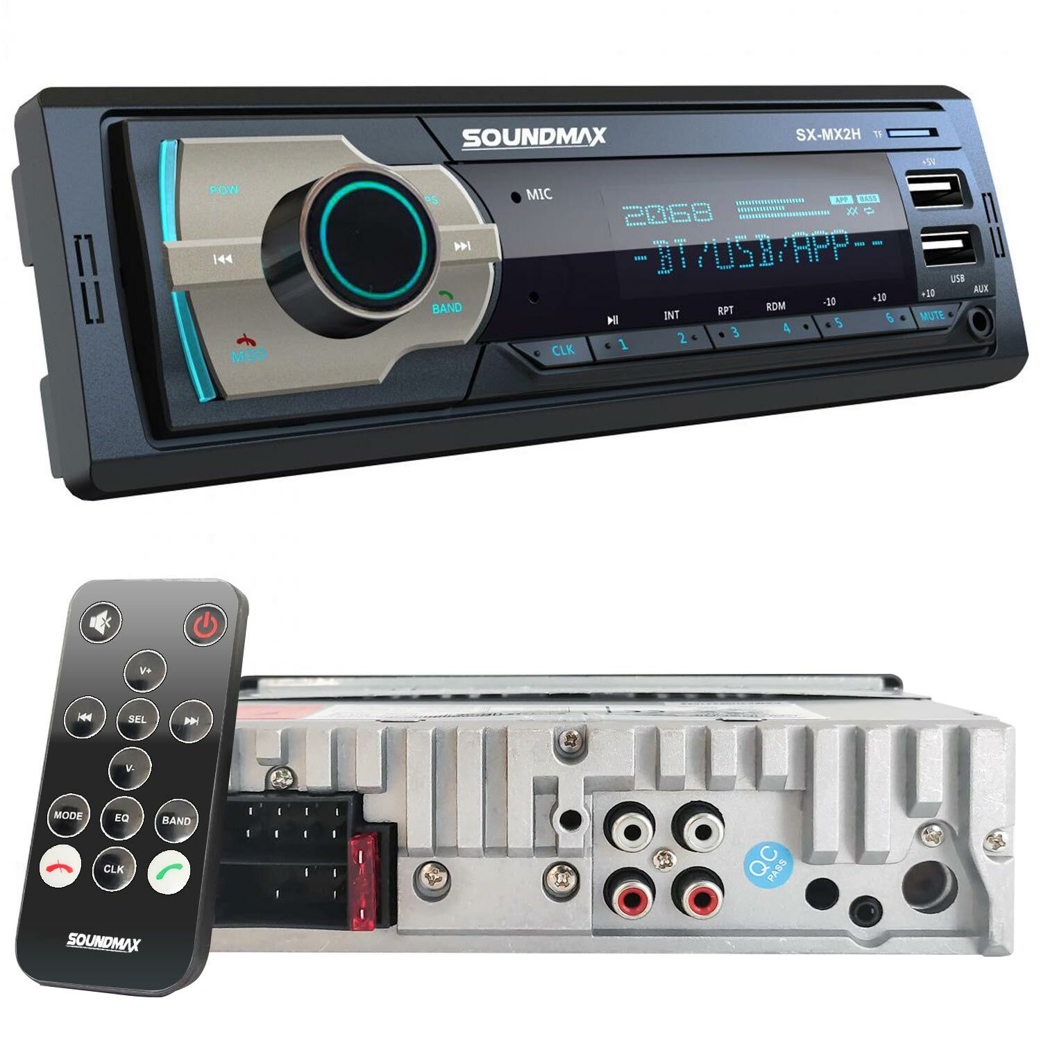 SOUNDMAX SX-MX2H OTO TEYP 4X50 WATT BLUETOOTH MOBİL APLİKASYON