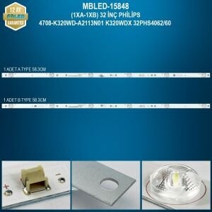 TAKIM LED-48 (1XA-1XB) 32 PHILIPS K320WDX A2 4708-K320WD-A2113N01 A B TYPE 32PHS4062 ETC