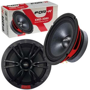OTO MIDRANGE 20CM 300W 2 ADET KIRMIZI FOR-X XMD-3080