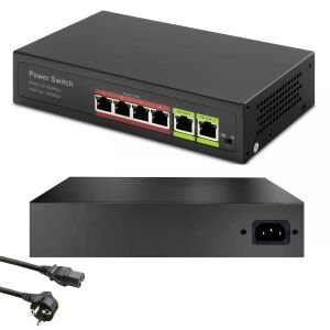 POE SWİTCH 4 PORT+2 UPLİNK 10/100 MBPS HADRON HD-04