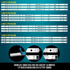 TAKIM LED-104 (3XA-3XB-3XC-3XD) 65 LG INNOTEK 17Y REV0.0 65UJ63 UHD A B C D TYPE 160809 ETC