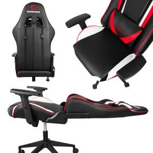 OYUNCU KOLTUĞU GAMING 3D AYARLI KIRMIZI BEYAZ SİYAH RAMPAGE KL-R53