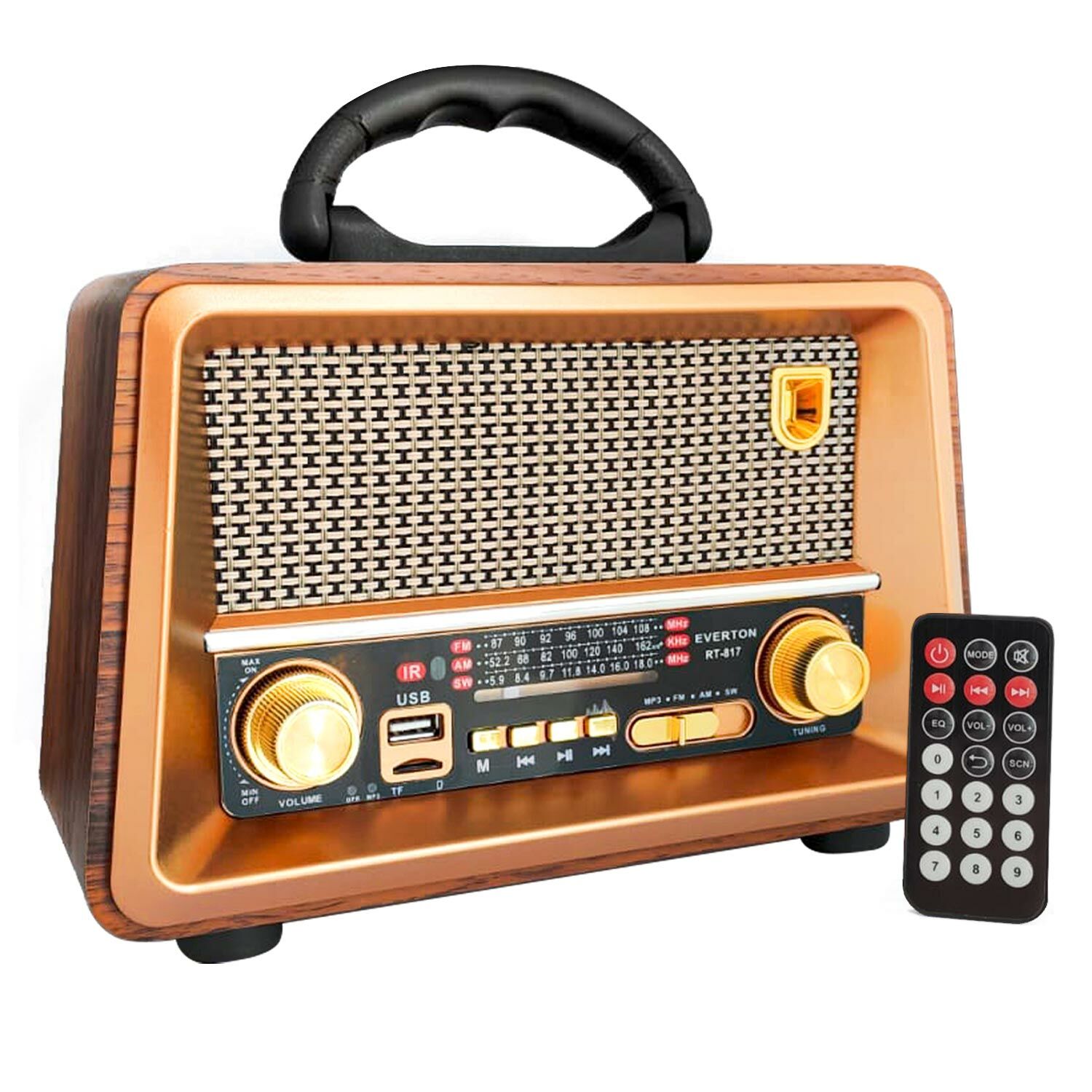 RADYO NOSTALJİ ŞARJLI PİLLİ BT/USB/SD EVERTON RT-817BT