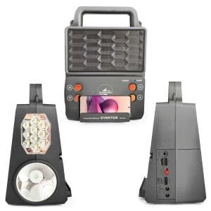 RADYO SOLAR ŞARJLI PİLLİ BT/FM/USB/SD/AUX FENERLİ EVERTON RT-913BT