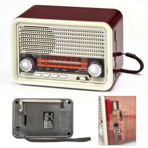 RADYO NOSTALJİ ŞARJLI PİLLİ BT/USB/SD/AUX EVERTON RT-302BT