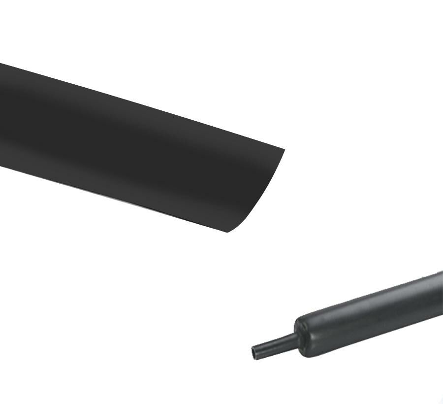 DARALAN MAKARON 15MM SİYAH 1MT