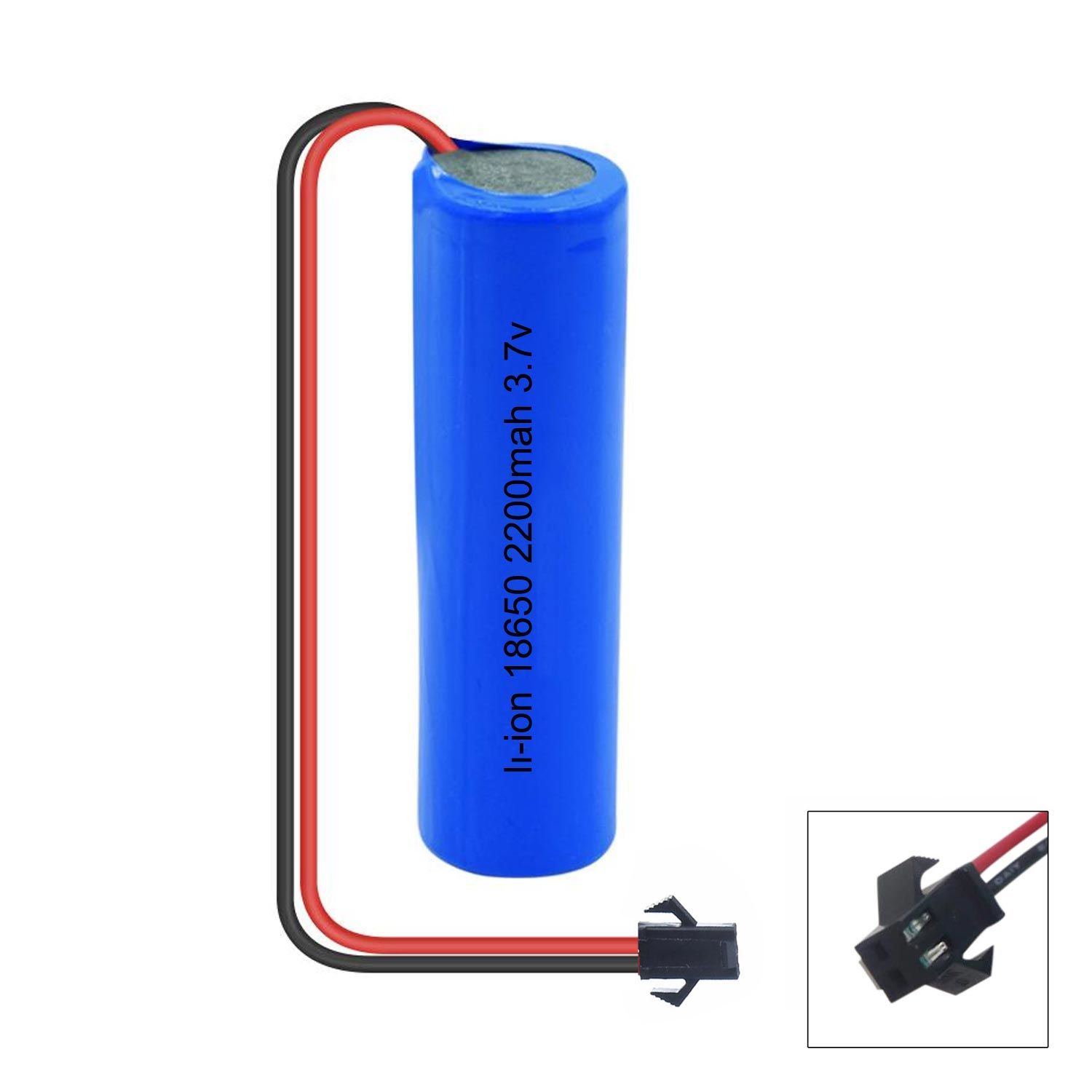 ŞARJLI PİL SOKETLİ 3.7V 2200MAH 18650 Lİ-İON SİYAH UÇ EFCELL