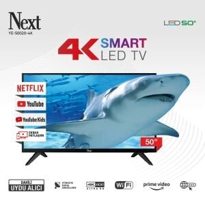 TELEVİZYON LED TV 50 (127CM) Q PLAY SMART 4K UYDULU NEXT YE-50020
