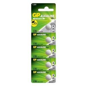 PİL DÜĞME A76 LR44 1.5V (BEŞLİ PAKET) GP V13GA
