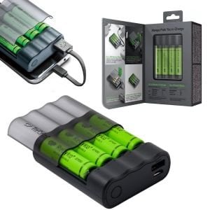 PİL ŞARJ ALETİ AA/AAA 4XAA 2600MAH 2700 SERIES+POWERBANK GP X411 (PİL DAHİL)