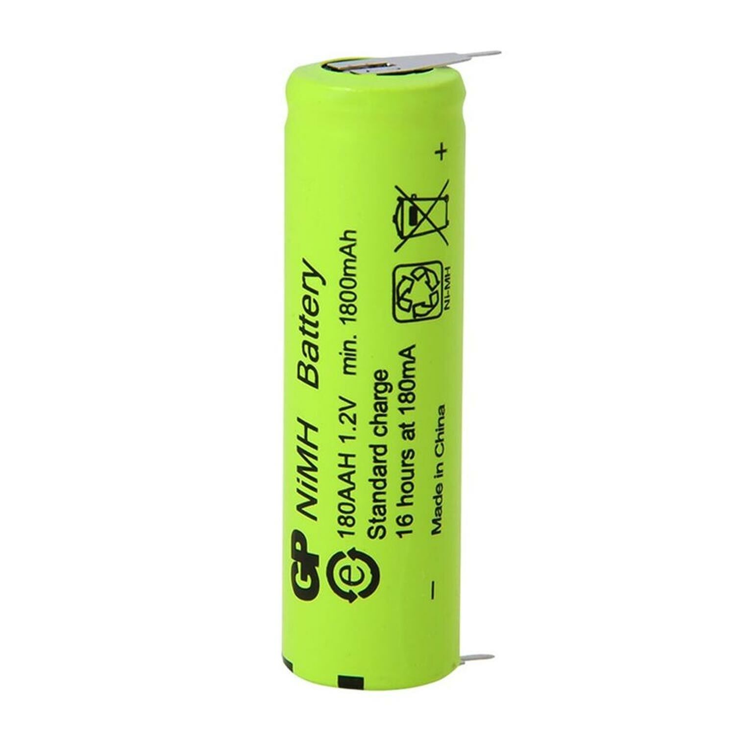ŞARJLI PİL PUNTALI AA KALEM 1.2V 1800MAH Nİ-MH GP