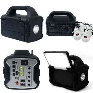 MÜZİK KUTUSU SOLAR ŞARJLI PİLLİ BT/FM/USB/SD/AUX FENERLİ NNS NS-S90LS
