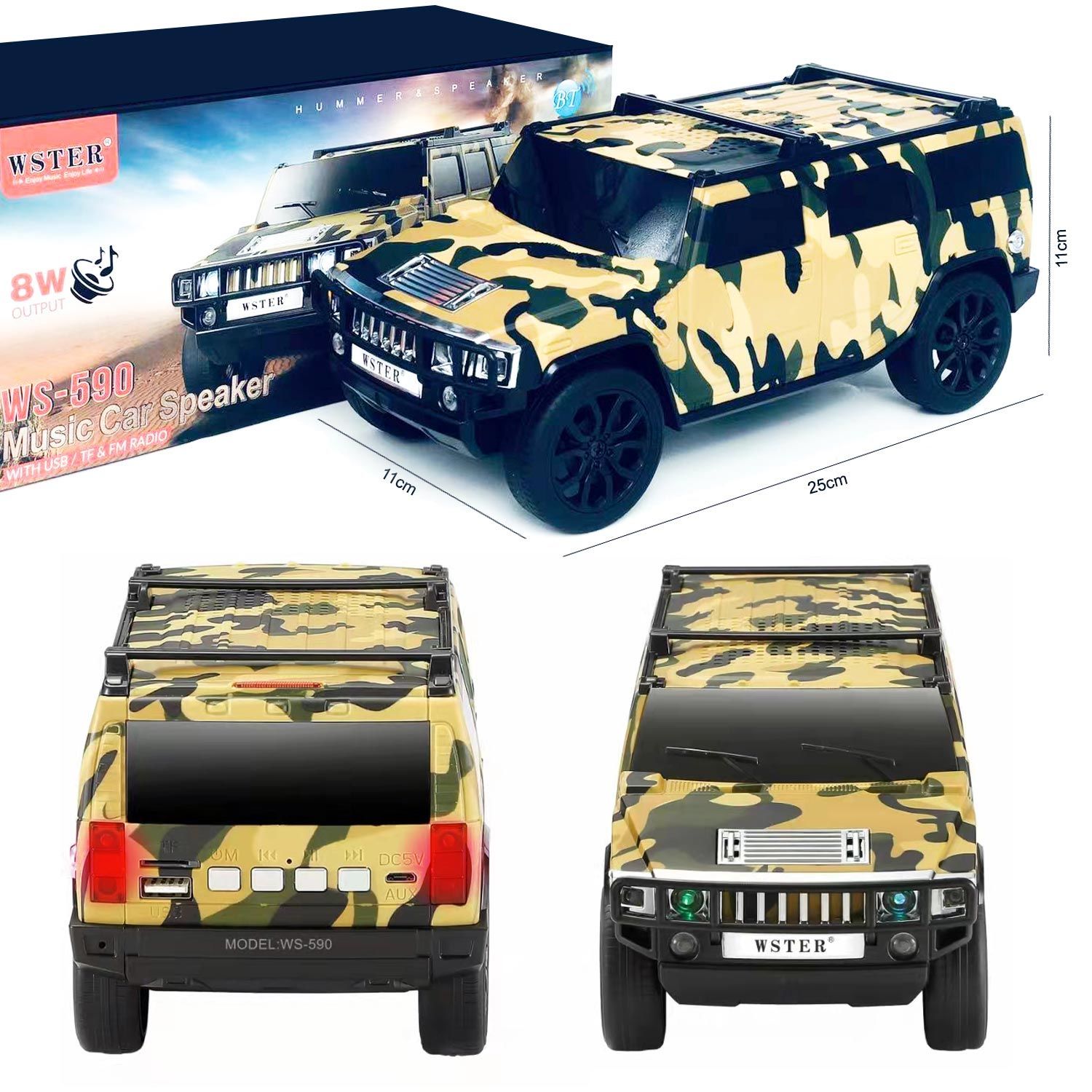 MÜZİK KUTUSU ARABALI ŞARJLI BT/USB/SD/FM WSTER WS-590