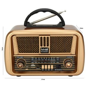 RADYO NOSTALJİ ŞARJLI PİLLİ BT/USB/SD NNS NS-8068BT
