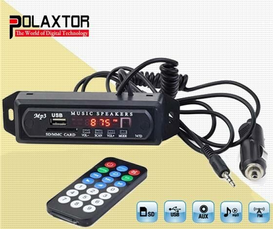 OTO TEYP ÇEVİRİCİ BORD USB/FM/TF/AUX/UK TAK KULLAN 12V POLAXTOR