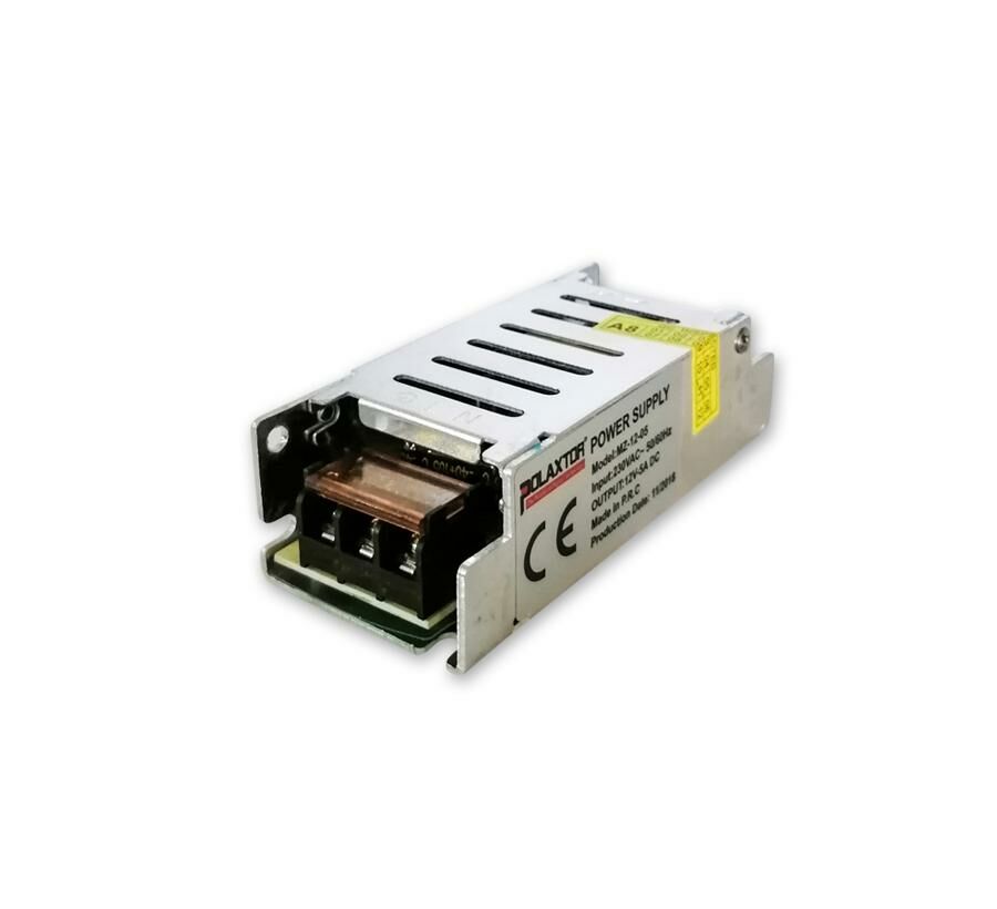 ADAPTÖR 12V 5A METAL KASA SLİM POLAXTOR PLX-11110