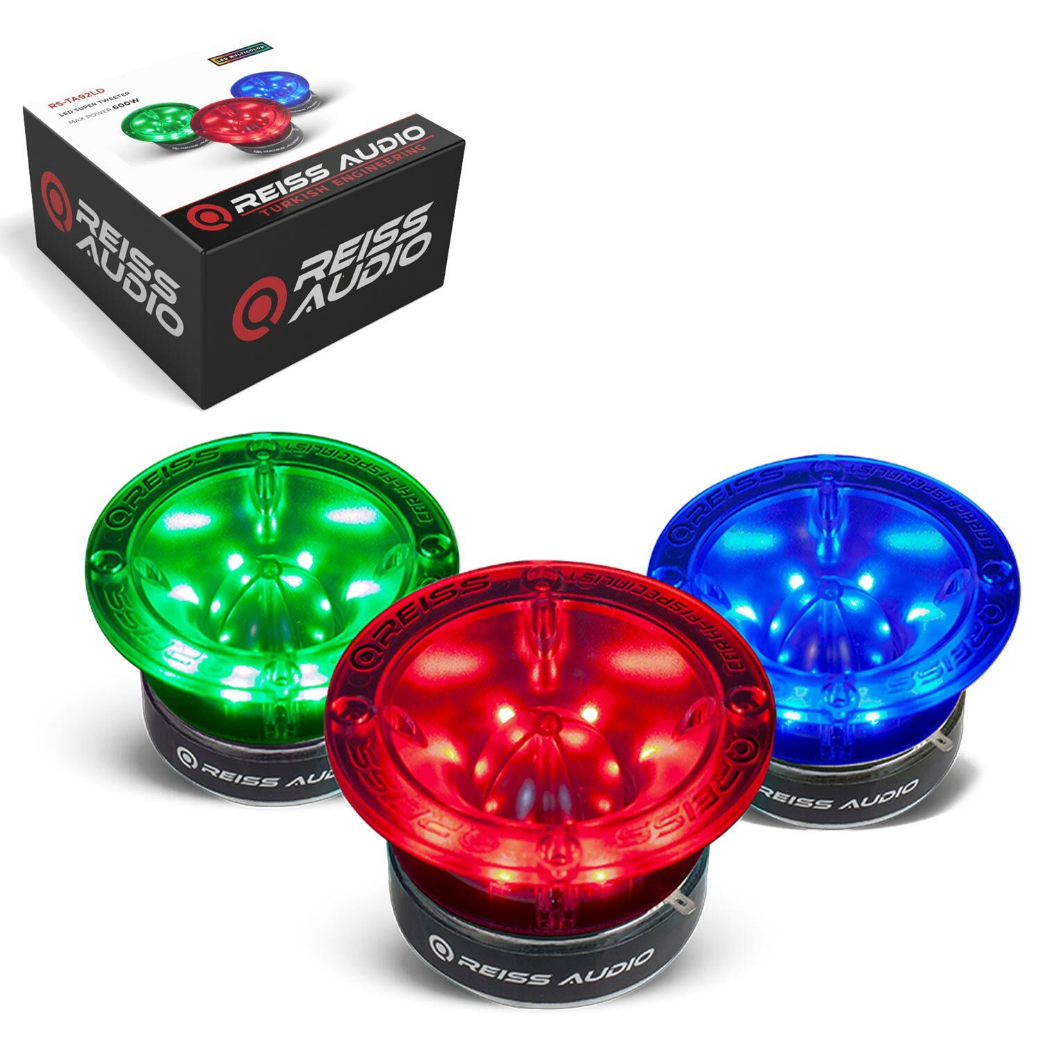 TWEETER BULLET 12CM 600W RGB LEDLİ 1 ADET REISS AUDIO RS-TA92LD