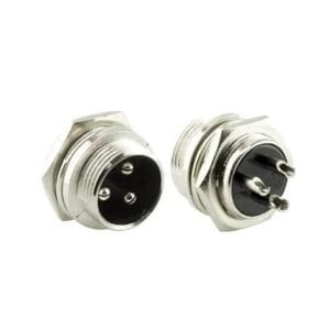 MAYK FİŞ ŞASE MIKE KONNEKTÖR 3PIN 16MM ERKEK