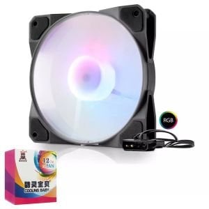 KASA FANI 12CM RGB LEDLİ HADRON HDX-1517