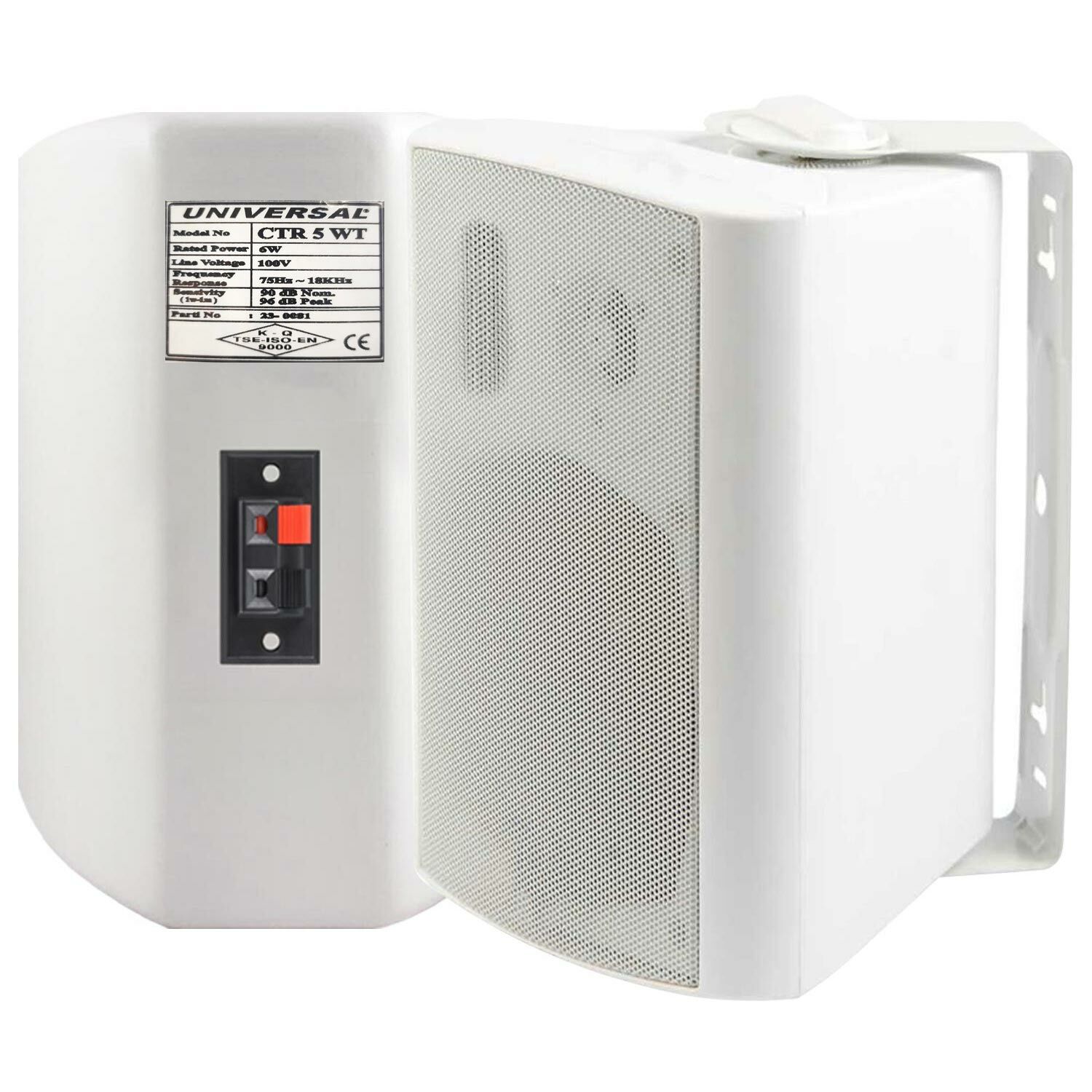 SÜTUN HOPARLÖR 13CM 100W BEYAZ TRAFOLU UNIVERSAL CTR-5WT