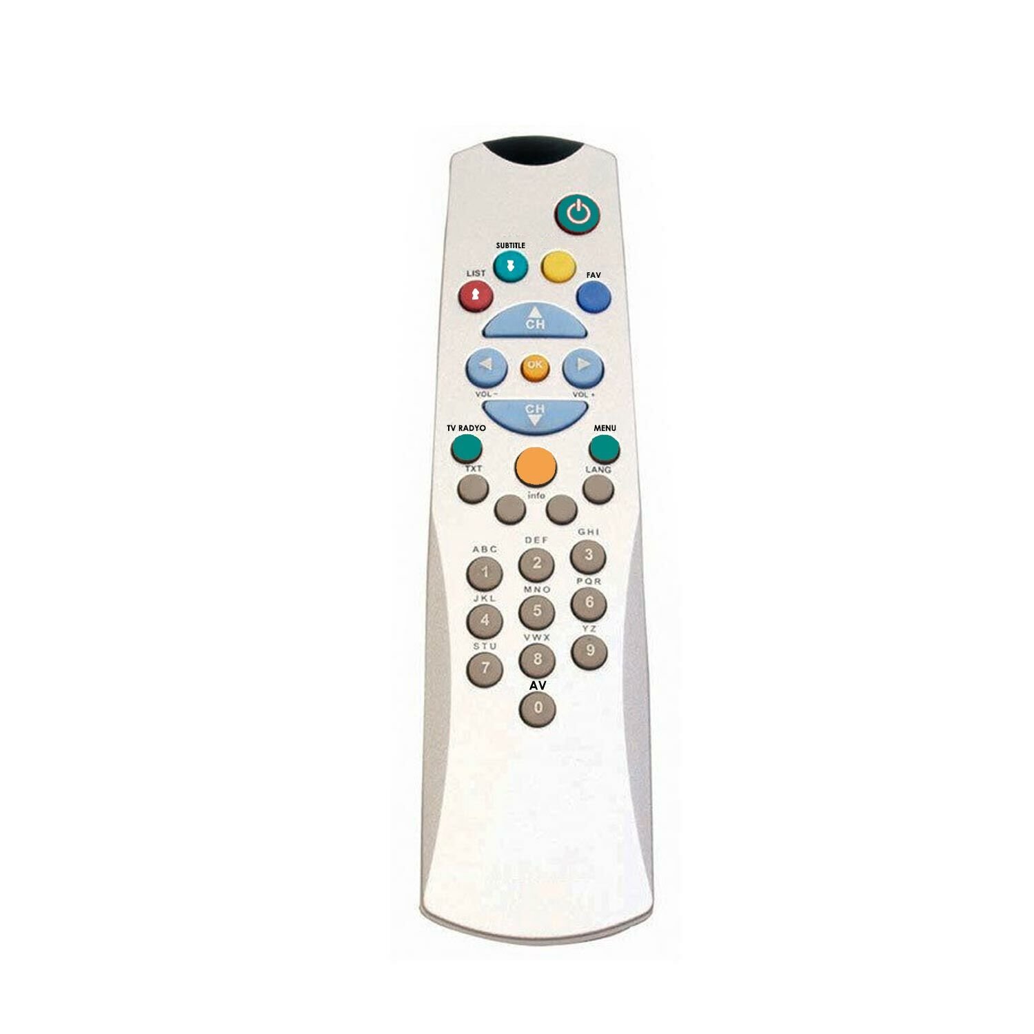 UYDU KUMANDA VESTEL 3001-5001 DIGITURK GUIDE YAZISIZ