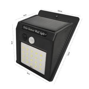 SOLAR GÜNEŞ ENERJİ AYDINLATMA LAMBASI SENSÖRLÜ 20 LED SİLVER TOSS TMX-6575