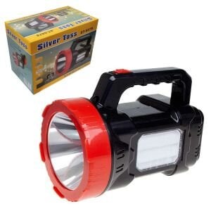 EL FENERİ PROJEKTÖR+IŞILDAK ŞARJLI 10W+14SMD SİLVER TOSS ST-6678