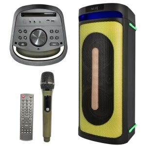 AKTİF SEYYAR ANFİ UHF EL MİKROFONLU 70W BT/USB/SD/FM LEDLİ MİKADO MD-261KP
