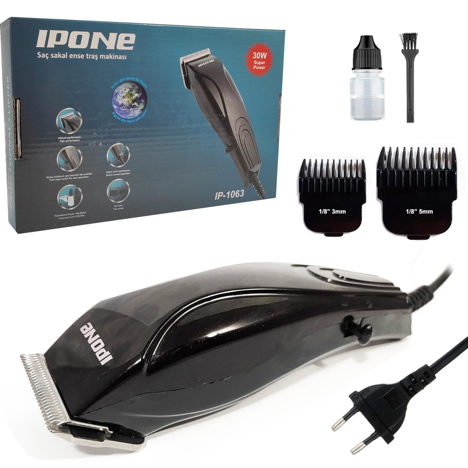 SAÇ SAKAL TIRAŞ MAKİNESİ KABLOLU PROFESYONEL IPONE IP-1063