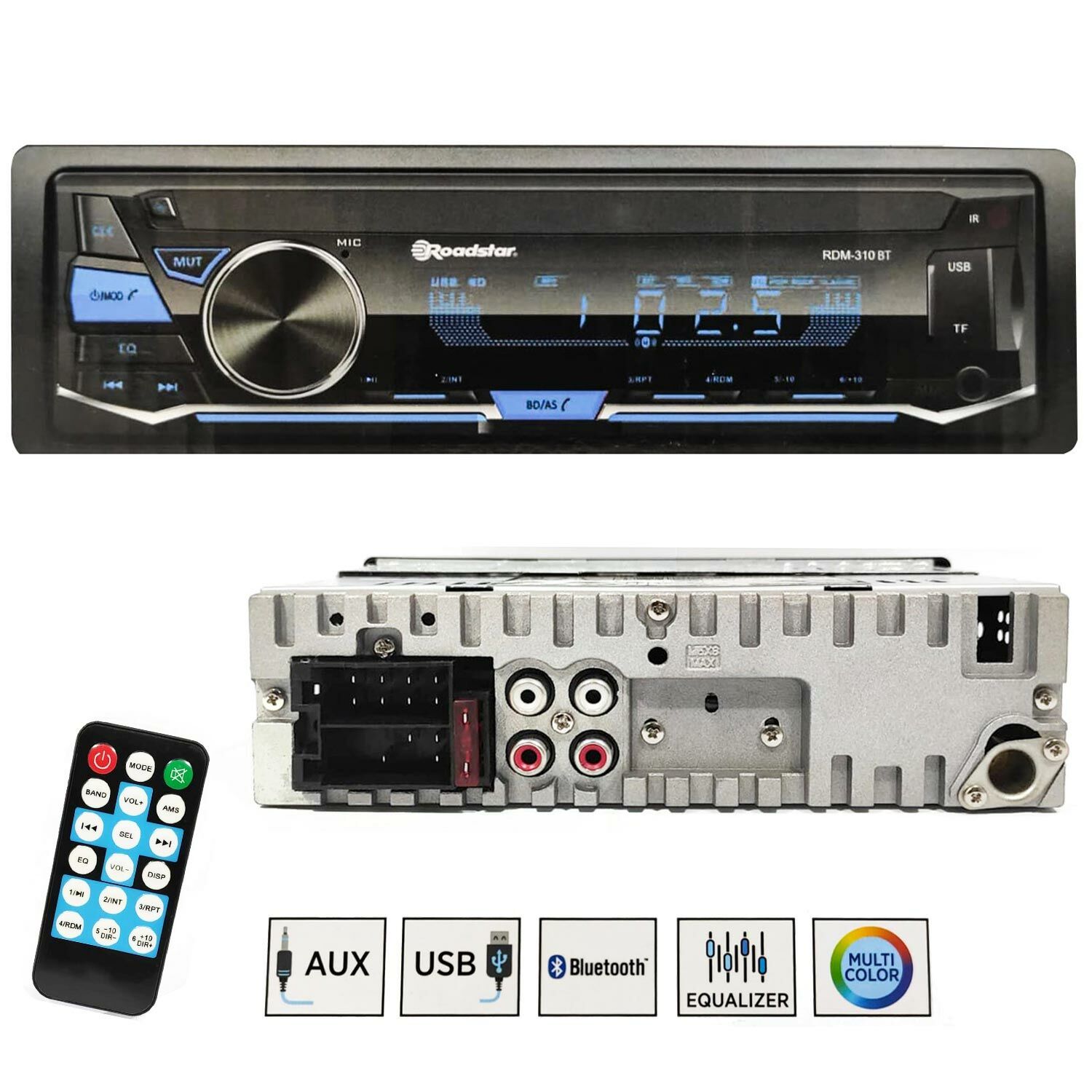 OTO TEYP 4X50W BT/USB/SD/FM/AUX ŞARJLI ROADSTAR RDM-310BT DİGİCOM
