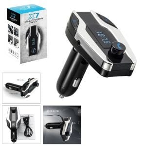 FM TRANSMITTER BLUETOOTH USB TF DİJİTAL EKRAN X-7