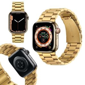 WATCH AKILLI SAAT IOS ANDROID KABLOSUZ ŞARJ BLUETOOTH GOLD METAL H9 ULTRA