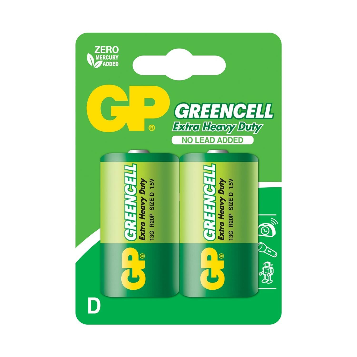 PİL D BOY GREENCELL (2 ADET) GP13G-2UE2