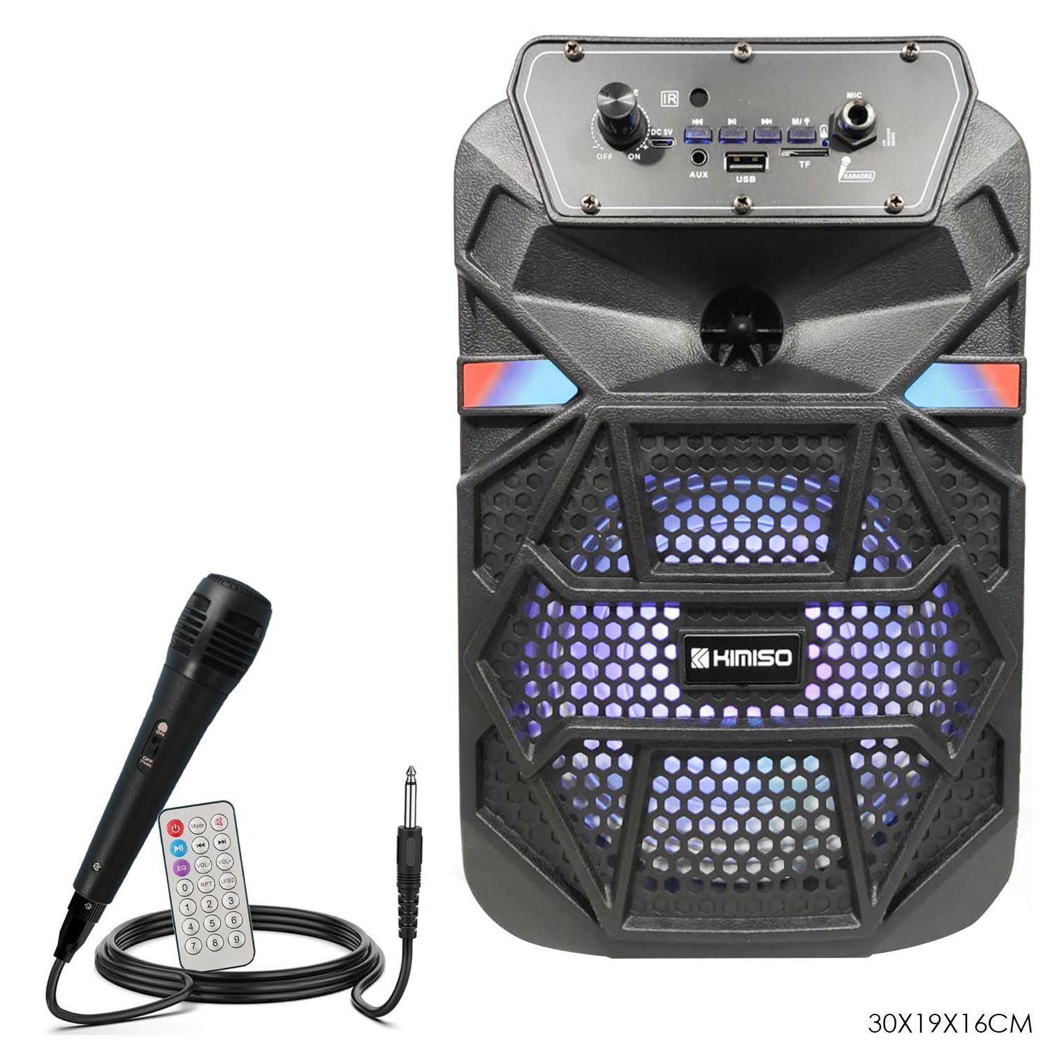 SEYYAR ANFİ EL MİKROFONLU 16CM 8W BT/USB/SD LEDLİ QS-2603