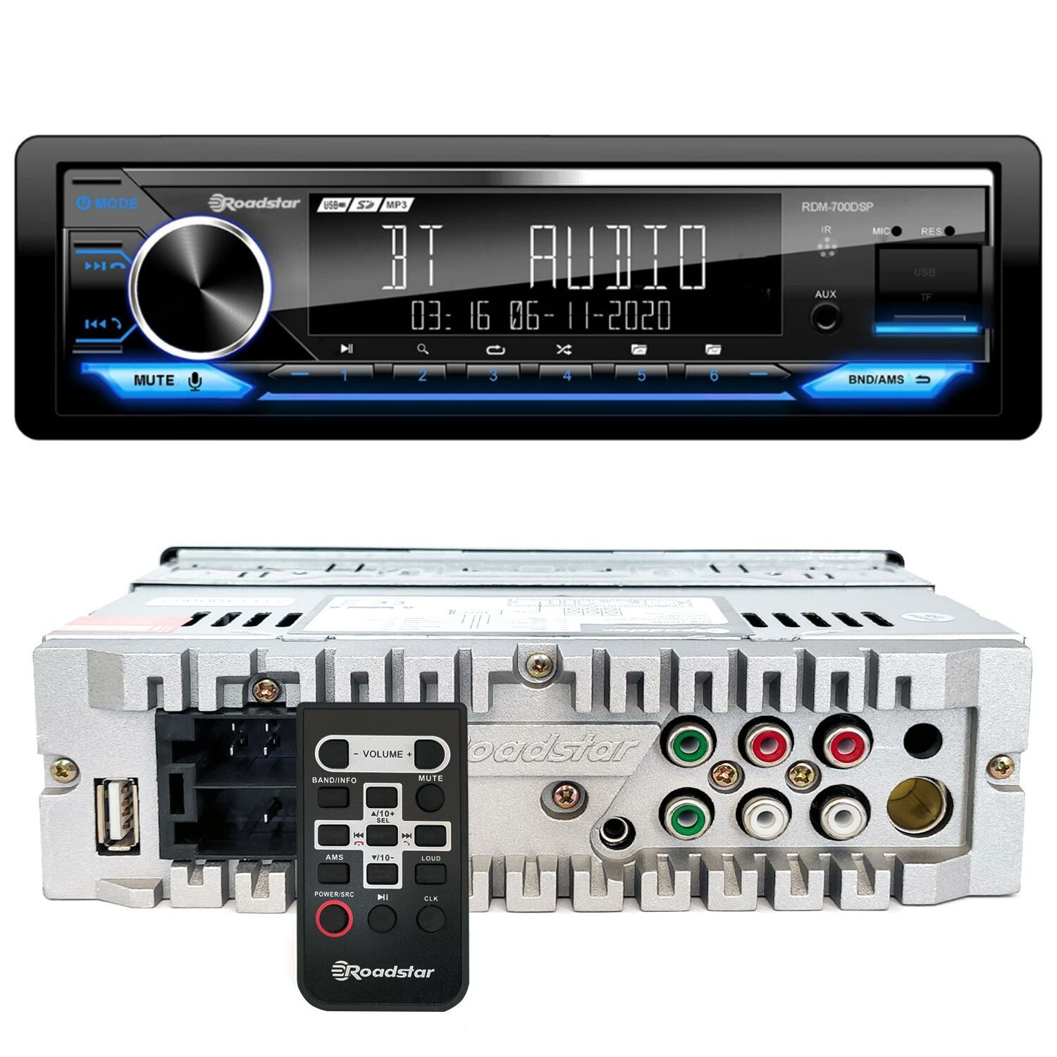 ROADSTAR RDM-700DSP Oto Teyp 4X50 Watt Bluetooth Mobil Aplikasyon 2xUsb Sd Fm Aux